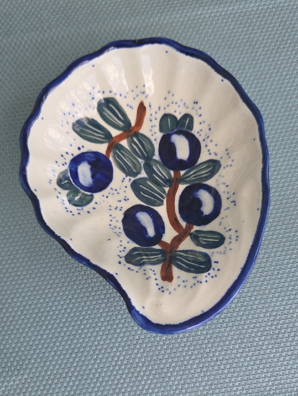 Polish Pottery Shell Shaped Olive Dish